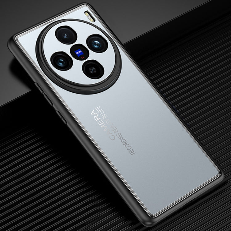 For vivo X100 Pro Frosted Metal Phone Case(Blue) - free shipping - PMC TechLife - Order now!