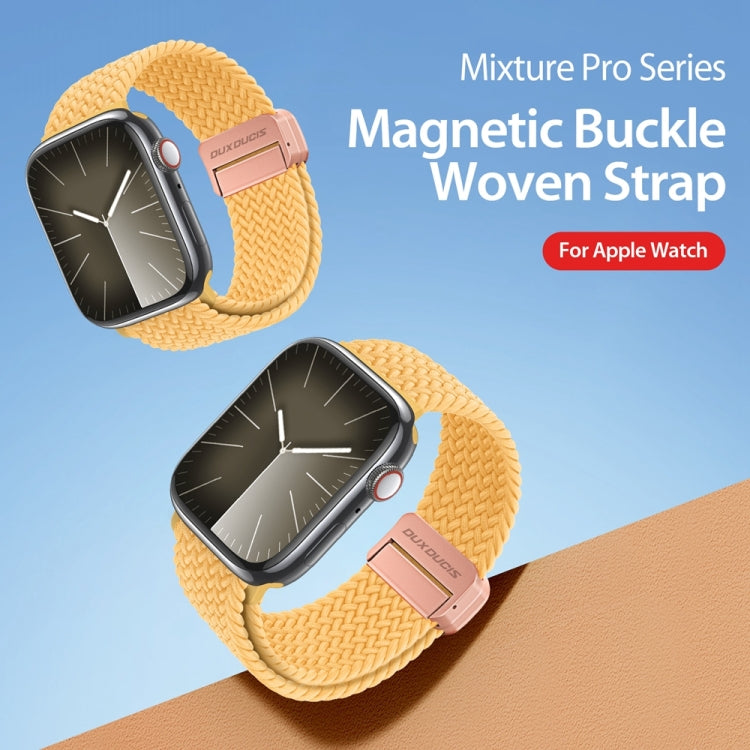 For Apple Watch SE 2023 44mm DUX DUCIS Mixture Pro Series Magnetic Buckle Nylon Braid Watch Band(Sunny Color) - Watch Bands by DUX DUCIS | Online Shopping South Africa | PMC Jewellery | Buy Now Pay Later Mobicred