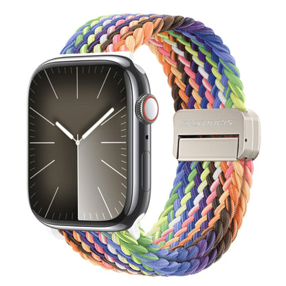 For Apple Watch SE 2023 40mm DUX DUCIS Mixture Pro Series Magnetic Buckle Nylon Braid Watch Band(New Rainbow) - Watch Bands by DUX DUCIS | Online Shopping South Africa | PMC Jewellery | Buy Now Pay Later Mobicred