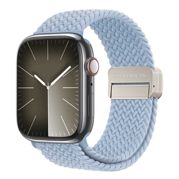 For Apple Watch SE 44mm DUX DUCIS Mixture Pro Series Magnetic Buckle Nylon Braid Watch Band(Light Blue) - Watch Bands by DUX DUCIS | Online Shopping South Africa | PMC Jewellery | Buy Now Pay Later Mobicred