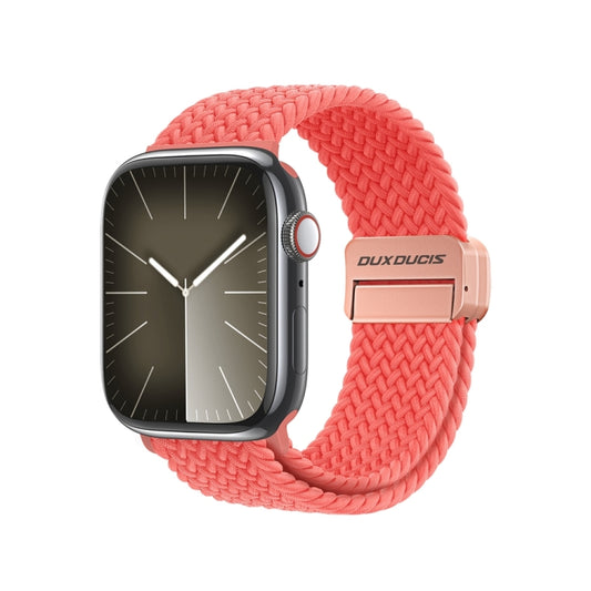 For Apple Watch Series 6 40mm DUX DUCIS Mixture Pro Series Magnetic Buckle Nylon Braid Watch Band(Guava) - Watch Bands by DUX DUCIS | Online Shopping South Africa | PMC Jewellery | Buy Now Pay Later Mobicred