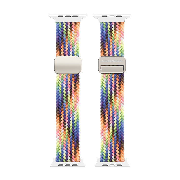 For Apple Watch Series 4 44mm DUX DUCIS Mixture Pro Series Magnetic Buckle Nylon Braid Watch Band(New Rainbow) - Watch Bands by DUX DUCIS | Online Shopping South Africa | PMC Jewellery | Buy Now Pay Later Mobicred