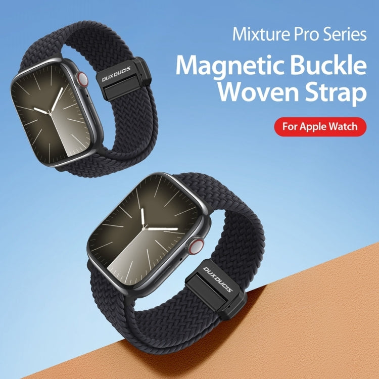 For Apple Watch Series 10 46mm DUX DUCIS Mixture Pro Series Magnetic Buckle Nylon Braid Watch Band(Midnight) - Watch Bands by DUX DUCIS | Online Shopping South Africa | PMC Jewellery | Buy Now Pay Later Mobicred