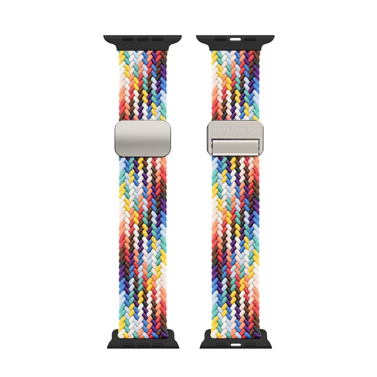 For Apple Watch Series 10 46mm DUX DUCIS Mixture Pro Series Magnetic Buckle Nylon Braid Watch Band(Rainbow) - Watch Bands by DUX DUCIS | Online Shopping South Africa | PMC Jewellery | Buy Now Pay Later Mobicred