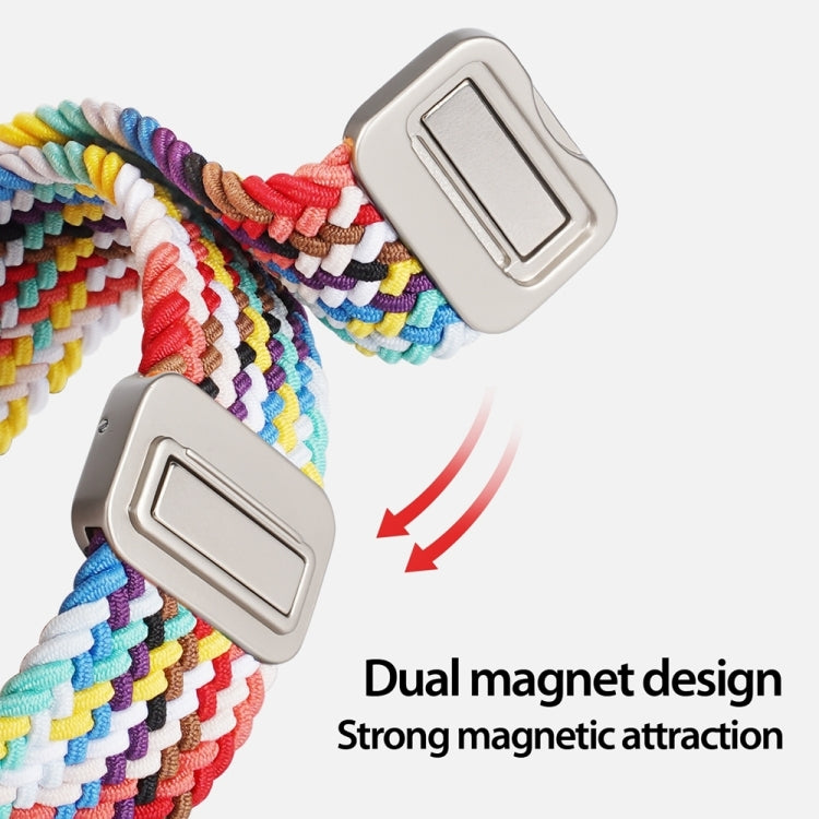 For Apple Watch Series 10 46mm DUX DUCIS Mixture Pro Series Magnetic Buckle Nylon Braid Watch Band(Rainbow) - Watch Bands by DUX DUCIS | Online Shopping South Africa | PMC Jewellery | Buy Now Pay Later Mobicred