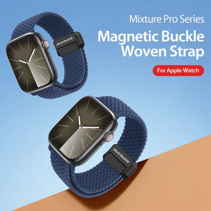 For Apple Watch Series 10 46mm DUX DUCIS Mixture Pro Series Magnetic Buckle Nylon Braid Watch Band(Storm Blue) - Watch Bands by DUX DUCIS | Online Shopping South Africa | PMC Jewellery | Buy Now Pay Later Mobicred