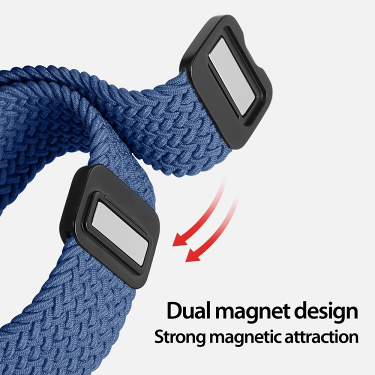 For Apple Watch Series 10 46mm DUX DUCIS Mixture Pro Series Magnetic Buckle Nylon Braid Watch Band(Storm Blue) - Watch Bands by DUX DUCIS | Online Shopping South Africa | PMC Jewellery | Buy Now Pay Later Mobicred