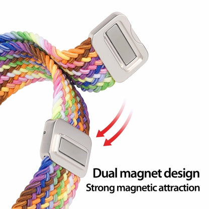 For Apple Watch Series 10 46mm DUX DUCIS Mixture Pro Series Magnetic Buckle Nylon Braid Watch Band(New Rainbow) - Watch Bands by DUX DUCIS | Online Shopping South Africa | PMC Jewellery | Buy Now Pay Later Mobicred