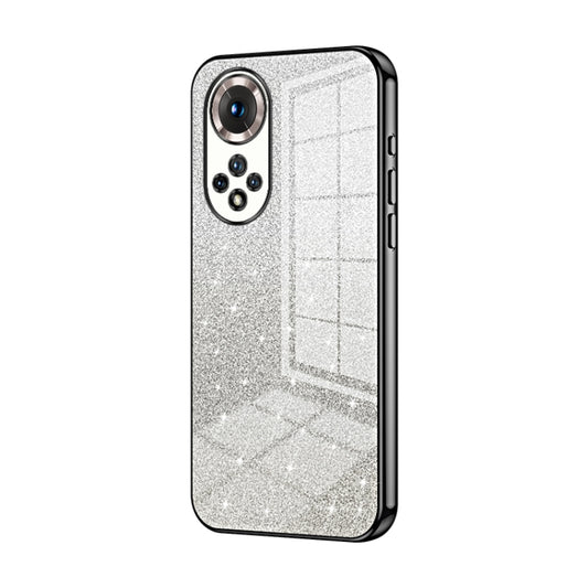 For Honor 50 / Huawei nova 9 Gradient Glitter Powder Electroplated Phone Case(Black) - Honor Cases by PMC Jewellery | Online Shopping South Africa | PMC Jewellery