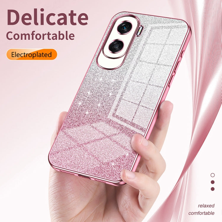 For Honor Magic6 Pro Gradient Glitter Powder Electroplated Phone Case(Green) - free shipping - PMC Jewellery - Order now!