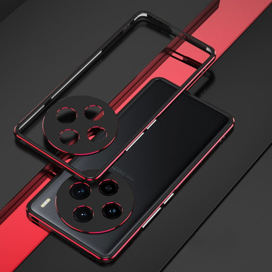 For vivo X100 Aurora Series Metal Frame Phone Case(Black Red) - X100 Cases by imak | Online Shopping South Africa | PMC Jewellery | Buy Now Pay Later Mobicred