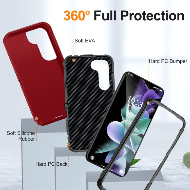 For Samsung Galaxy S24 5G / S25 5G Life Waterproof Rugged Phone Case(Red + Black) - Galaxy S24 5G Cases by PMC Jewellery | Online Shopping South Africa | PMC Jewellery | Buy Now Pay Later Mobicred