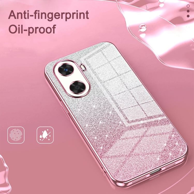 For Huawei P60 / P60 Pro Gradient Glitter Powder Electroplated Phone Case(Silver) - Huawei Cases by PMC TechLife | Online Shopping South Africa | PMC TechLife