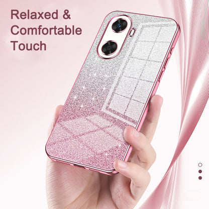 For Huawei Pura 70 Pro Gradient Glitter Powder Electroplated Phone Case(Pink) - Huawei Cases by PMC Jewellery | Online Shopping South Africa | PMC Jewellery | Buy Now Pay Later Mobicred