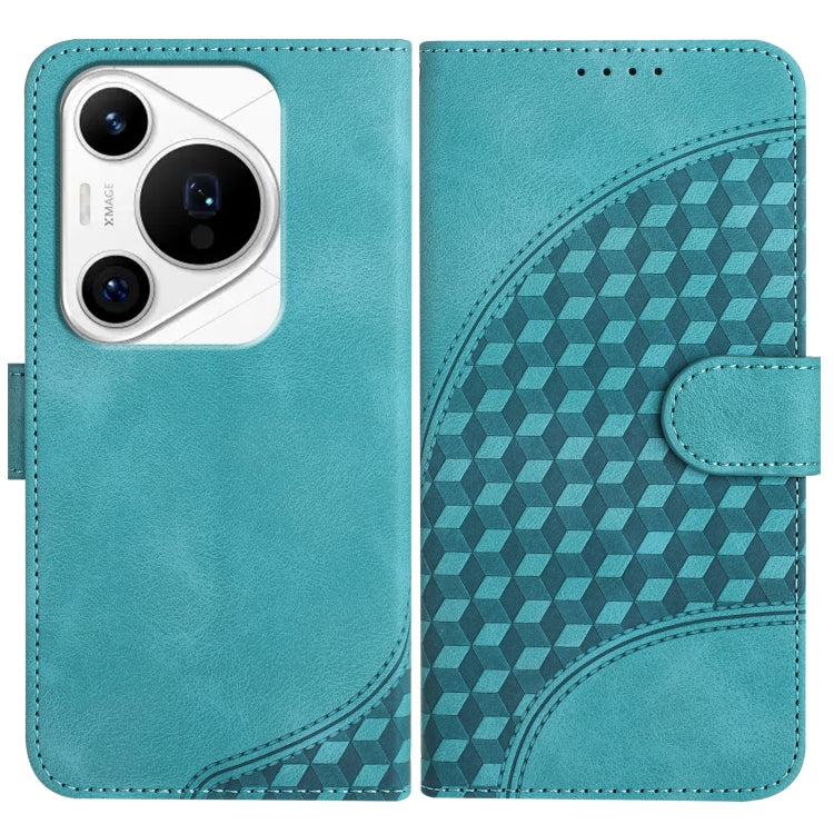 For Huawei Pura 70 Pro/70 Pro+ YX0060 Elephant Head Embossed Phone Leather Case with Lanyard(Light Blue) - Huawei Cases by PMC Jewellery | Online Shopping South Africa | PMC Jewellery | Buy Now Pay Later Mobicred