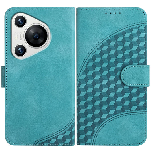 For Huawei Pura 70 YX0060 Elephant Head Embossed Phone Leather Case with Lanyard(Light Blue) - Huawei Cases by PMC Jewellery | Online Shopping South Africa | PMC Jewellery | Buy Now Pay Later Mobicred