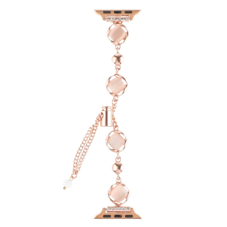 For Apple Watch Ultra 49mm Shell Metal Chain Bracelet Watch Band(Rose Gold) - Watch Bands by PMC Jewellery | Online Shopping South Africa | PMC Jewellery