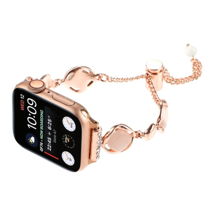 For Apple Watch Ultra 49mm Shell Metal Chain Bracelet Watch Band(Rose Gold) - Watch Bands by PMC Jewellery | Online Shopping South Africa | PMC Jewellery