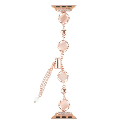 For Apple Watch Series 6 40mm Shell Metal Chain Bracelet Watch Band(Rose Gold) - Watch Bands by PMC Jewellery | Online Shopping South Africa | PMC Jewellery