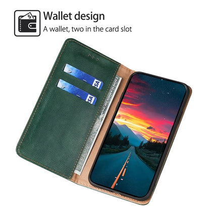 For Huawei Pura 70 Pro / Pro+ Gloss Oil Solid Color Magnetic Leather Phone Case(Green) - Huawei Cases by PMC Jewellery | Online Shopping South Africa | PMC Jewellery | Buy Now Pay Later Mobicred