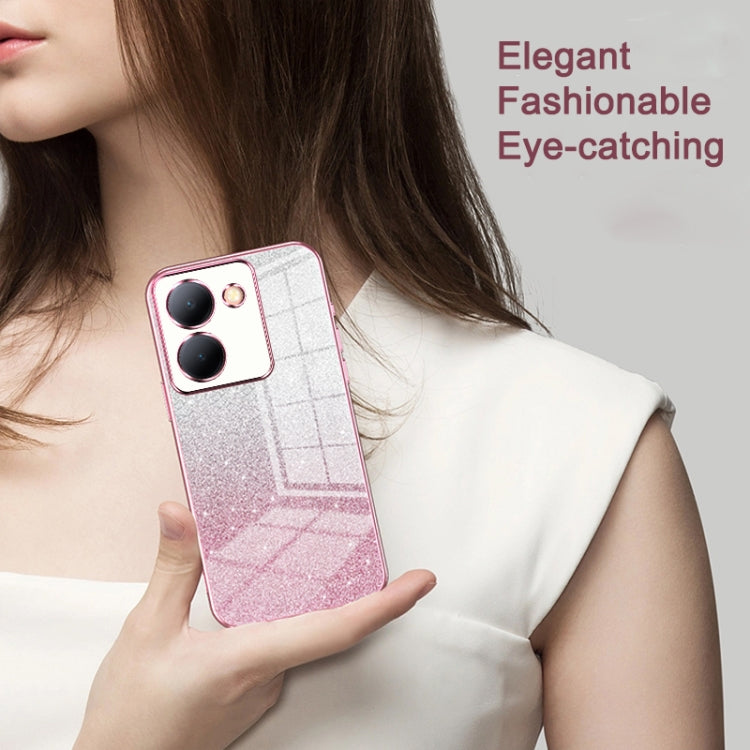 For vivo iQOO 12 Gradient Glitter Powder Electroplated Phone Case(Purple) - iQOO 12 Cases by PMC TechLife | Online Shopping South Africa | PMC TechLife | Buy Now Pay Later Mobicred