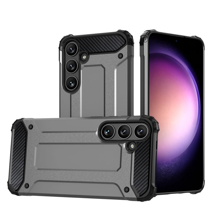 For Samsung Galaxy S24 5G Magic Armor TPU Hybrid PC Phone Case(Grey) - free shipping - PMC TechLife - Order now!