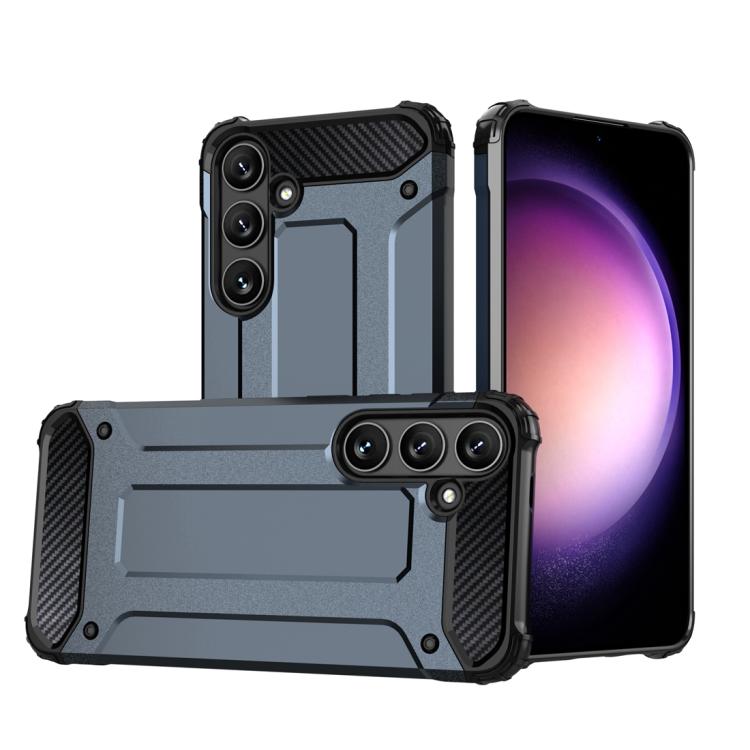 For Samsung Galaxy S25 5G Magic Armor TPU Hybrid PC Phone Case(Navy Blue) - free shipping - PMC Jewellery - Order now!