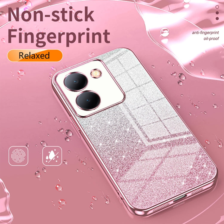 For vivo X100 Pro Gradient Glitter Powder Electroplated Phone Case(Silver) - vivo Tempered Glass by imak | Online Shopping South Africa | PMC Jewellery | Buy Now Pay Later Mobicred