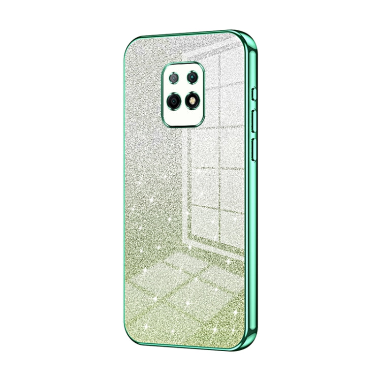 For Xiaomi Redmi 10X 5G Gradient Glitter Powder Electroplated Phone Case(Green) - Xiaomi Cases by PMC Jewellery | Online Shopping South Africa | PMC Jewellery | Buy Now Pay Later Mobicred