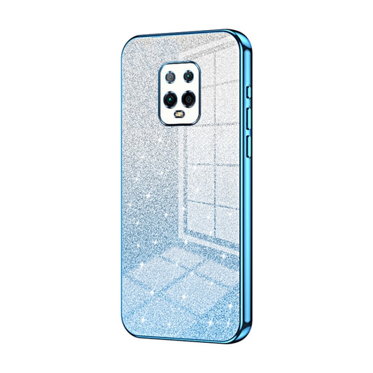 For Xiaomi Redmi 10X Pro 5G Gradient Glitter Powder Electroplated Phone Case(Blue) - Xiaomi Cases by PMC Jewellery | Online Shopping South Africa | PMC Jewellery | Buy Now Pay Later Mobicred