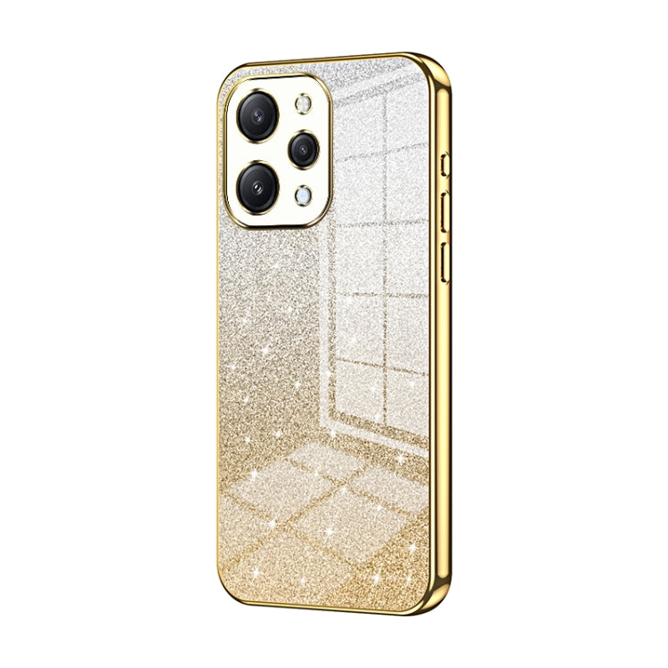 For Xiaomi Redmi 12 / Redmi Note 12R Gradient Glitter Powder Electroplated Phone Case(Gold) - Xiaomi Cases by PMC Jewellery | Online Shopping South Africa | PMC Jewellery | Buy Now Pay Later Mobicred