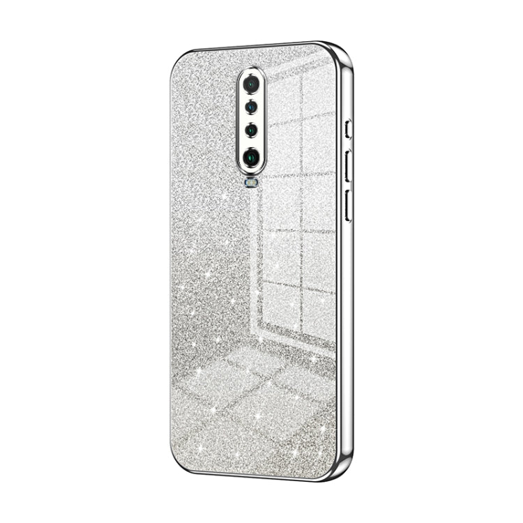 For Xiaomi Redmi K30 / K30 5G Gradient Glitter Powder Electroplated Phone Case(Silver) - Xiaomi Cases by PMC Jewellery | Online Shopping South Africa | PMC Jewellery | Buy Now Pay Later Mobicred