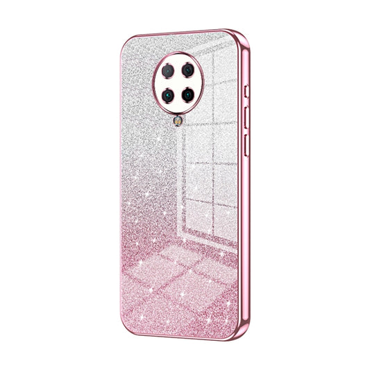 For Xiaomi Redmi K30 Pro / K30 Ultra Gradient Glitter Powder Electroplated Phone Case(Pink) - Xiaomi Cases by PMC Jewellery | Online Shopping South Africa | PMC Jewellery | Buy Now Pay Later Mobicred