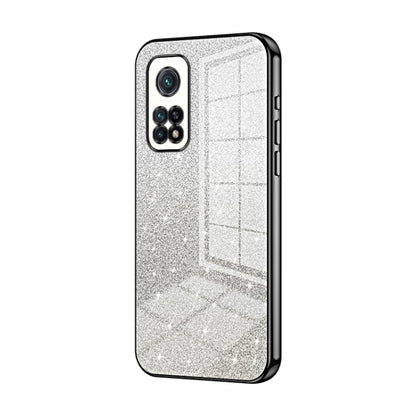 For Xiaomi Redmi K30S / Mi 10T Pro 5G Gradient Glitter Powder Electroplated Phone Case(Black) - Xiaomi Cases by PMC Jewellery | Online Shopping South Africa | PMC Jewellery | Buy Now Pay Later Mobicred