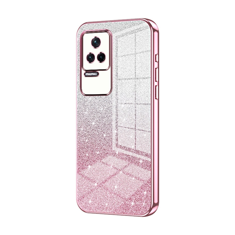 For Xiaomi Redmi K50 / K50 Pro Gradient Glitter Powder Electroplated Phone Case(Pink) - free shipping - PMC TechLife - Order now!