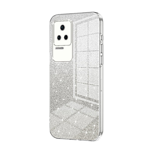 For Xiaomi Redmi K50 / K50 Pro Gradient Glitter Powder Electroplated Phone Case(Transparent) - Xiaomi Cases by PMC Jewellery | Online Shopping South Africa | PMC Jewellery | Buy Now Pay Later Mobicred