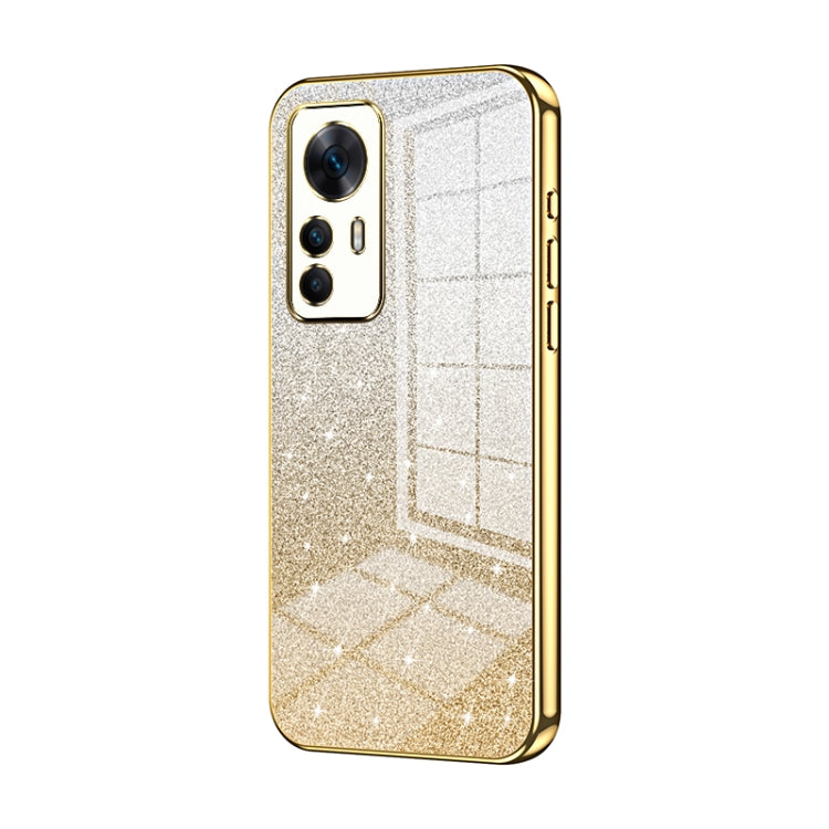 For Xiaomi Redmi K50 Ultra / Xiaomi 12T Gradient Glitter Powder Electroplated Phone Case(Gold) - Xiaomi Cases by PMC Jewellery | Online Shopping South Africa | PMC Jewellery | Buy Now Pay Later Mobicred