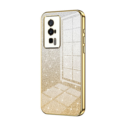 For Xiaomi Redmi K60 / K60 Pro Gradient Glitter Powder Electroplated Phone Case(Gold) - Xiaomi Cases by PMC Jewellery | Online Shopping South Africa | PMC Jewellery | Buy Now Pay Later Mobicred