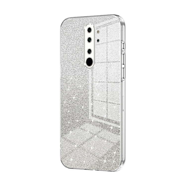 For Xiaomi Redmi Note 8 Pro Gradient Glitter Powder Electroplated Phone Case(Transparent) - free shipping - PMC TechLife - Order now!