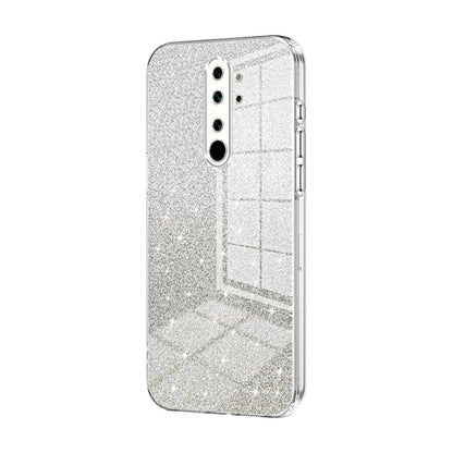 For Xiaomi Redmi Note 8 Pro Gradient Glitter Powder Electroplated Phone Case(Transparent) - Xiaomi Cases by PMC Jewellery | Online Shopping South Africa | PMC Jewellery | Buy Now Pay Later Mobicred