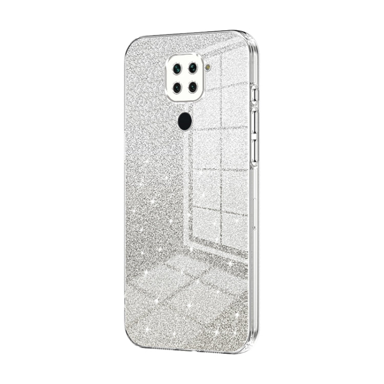 For Xiaomi Redmi Note 9 / 10X 4G Gradient Glitter Powder Electroplated Phone Case(Transparent) - Xiaomi Cases by PMC Jewellery | Online Shopping South Africa | PMC Jewellery | Buy Now Pay Later Mobicred