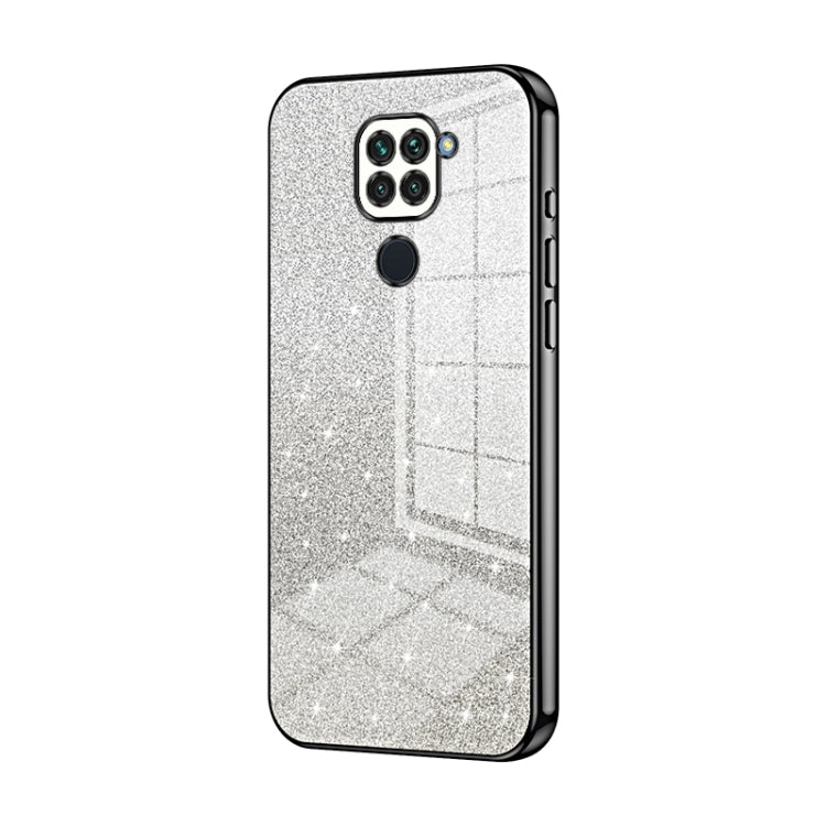 For Xiaomi Redmi Note 9 / 10X 4G Gradient Glitter Powder Electroplated Phone Case(Black) - Xiaomi Cases by PMC TechLife | Online Shopping South Africa | PMC TechLife | Buy Now Pay Later Mobicred