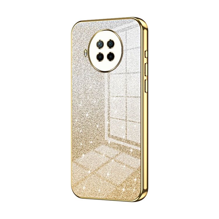 For Xiaomi Redmi Note 9 Pro 5G/Mi 10T Lite Gradient Glitter Powder Electroplated Phone Case(Gold) - Xiaomi Cases by PMC Jewellery | Online Shopping South Africa | PMC Jewellery | Buy Now Pay Later Mobicred