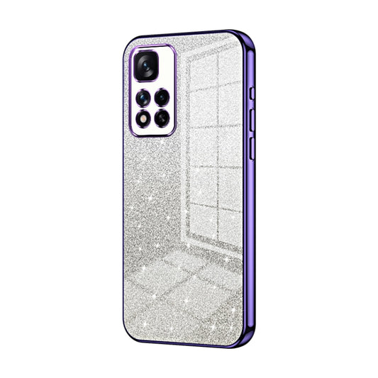 For Xiaomi Redmi Note 11 Pro+ 5G Gradient Glitter Powder Electroplated Phone Case(Purple) - Xiaomi Cases by PMC Jewellery | Online Shopping South Africa | PMC Jewellery | Buy Now Pay Later Mobicred