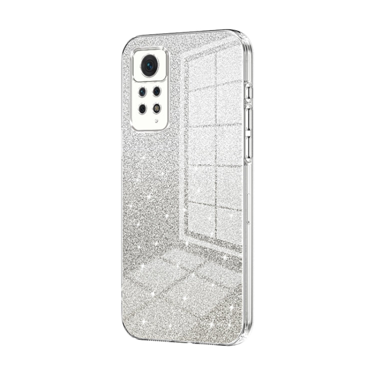 For Xiaomi Redmi Note 11 Pro 4G/5G Global Gradient Glitter Powder Electroplated Phone Case(Transparent) - Xiaomi Cases by PMC TechLife | Online Shopping South Africa | PMC TechLife | Buy Now Pay Later Mobicred