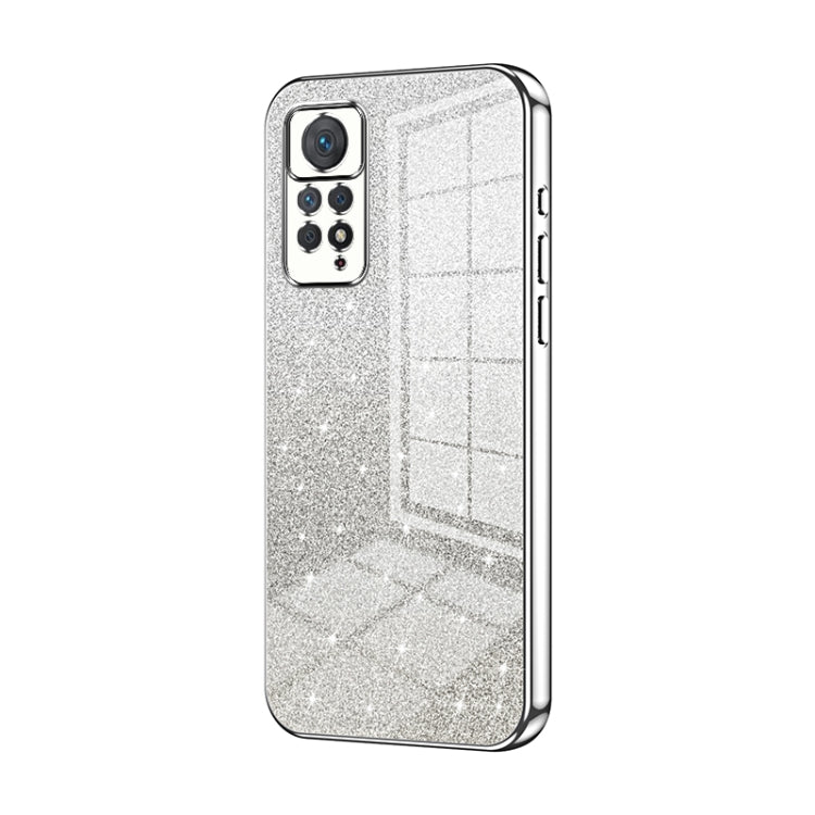 For Xiaomi Redmi Note 11 Pro 4G/5G Global Gradient Glitter Powder Electroplated Phone Case(Silver) - Xiaomi Cases by PMC Jewellery | Online Shopping South Africa | PMC Jewellery | Buy Now Pay Later Mobicred