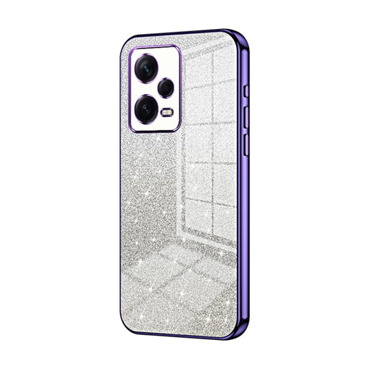 For Xiaomi Redmi Note 12 Pro+  Gradient Glitter Powder Electroplated Phone Case(Purple) - Xiaomi Cases by PMC Jewellery | Online Shopping South Africa | PMC Jewellery | Buy Now Pay Later Mobicred