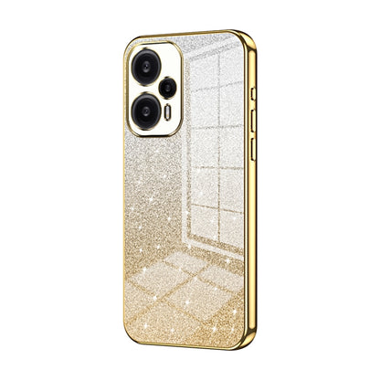 For Xiaomi Redmi Note 12 Turbo/Poco F5 Gradient Glitter Powder Electroplated Phone Case(Gold) - Xiaomi Cases by PMC Jewellery | Online Shopping South Africa | PMC Jewellery | Buy Now Pay Later Mobicred