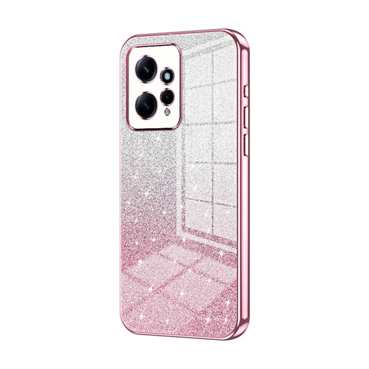 For Xiaomi Redmi Note 12 4G Gradient Glitter Powder Electroplated Phone Case(Pink) - Xiaomi Cases by PMC Jewellery | Online Shopping South Africa | PMC Jewellery | Buy Now Pay Later Mobicred