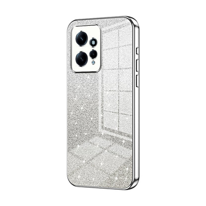 For Xiaomi Redmi Note 12 4G Gradient Glitter Powder Electroplated Phone Case(Silver) - Xiaomi Cases by PMC Jewellery | Online Shopping South Africa | PMC Jewellery | Buy Now Pay Later Mobicred